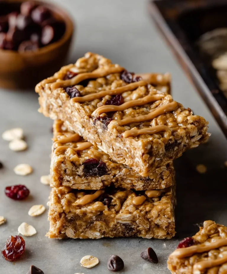 Soft Baked Peanut Butter Granola Bars-Easy Recipe