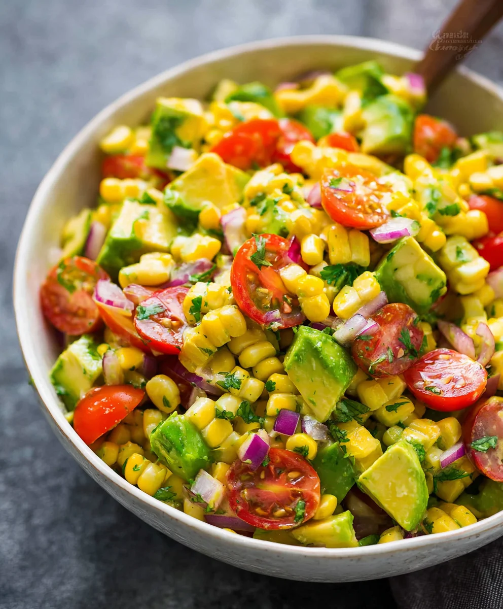 Easy Avocado Corn Salad Recipe - Fresh & Flavorful