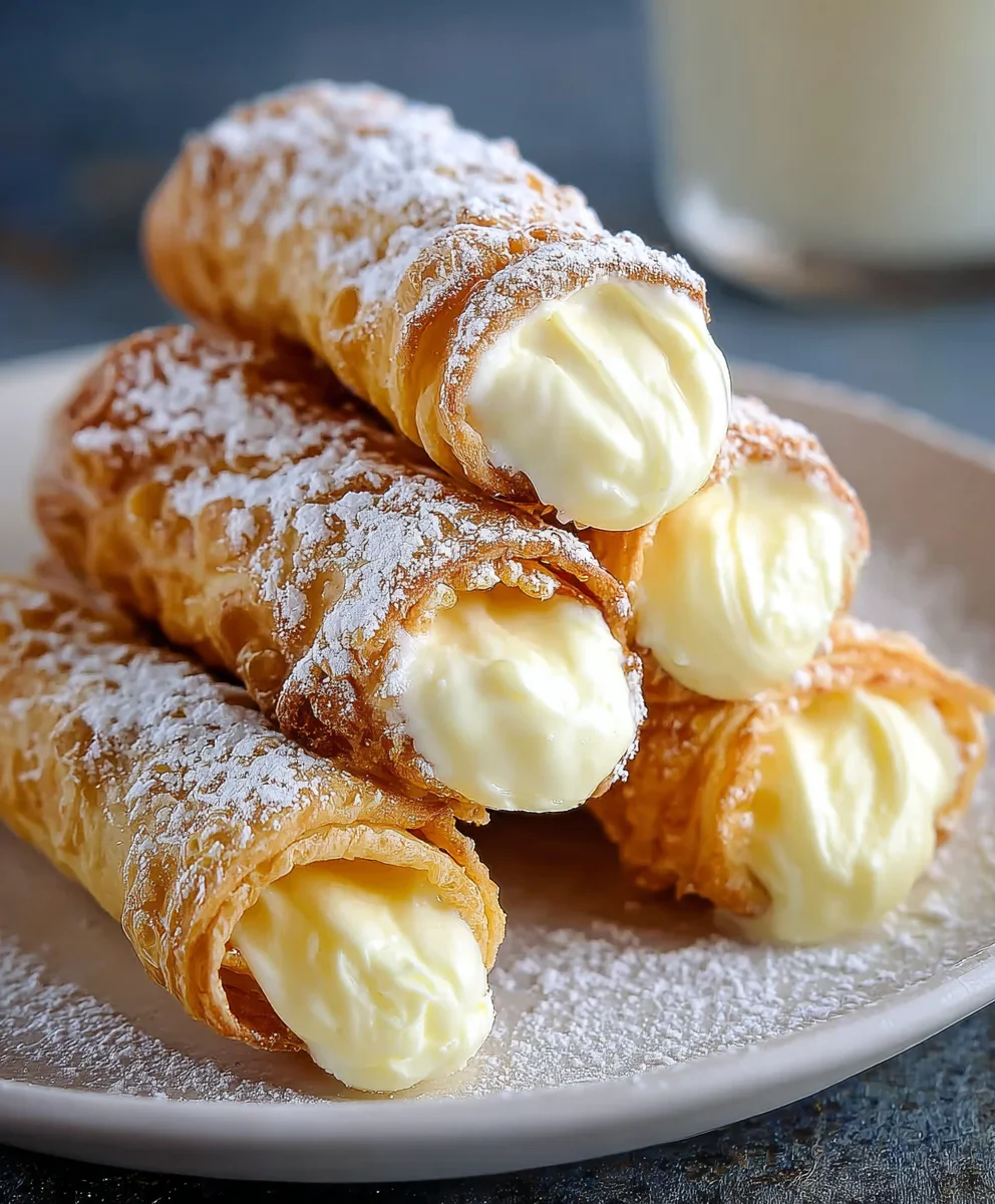 Easy Italian Cream Stuffed Cannoncini Recipe