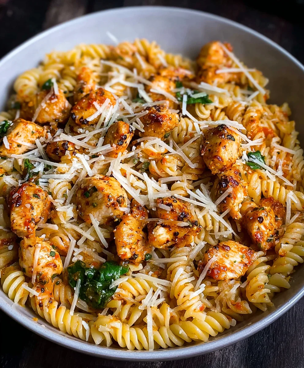 Healthy Garlic Parmesan Chicken Pasta Recipe