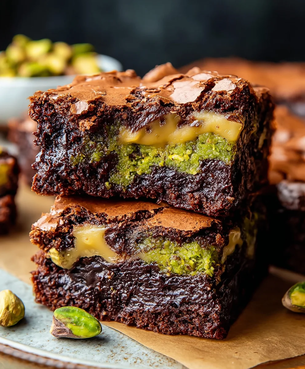 Pistachio Brookies-Decadent Blondie Brownie Swirls