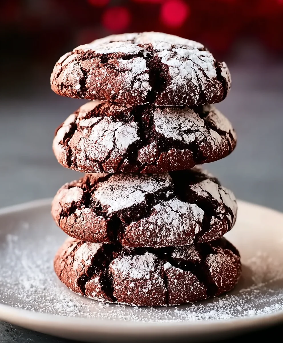 Easy Chocolate Crinkle Cookies Recipe-Deliciously Chewy