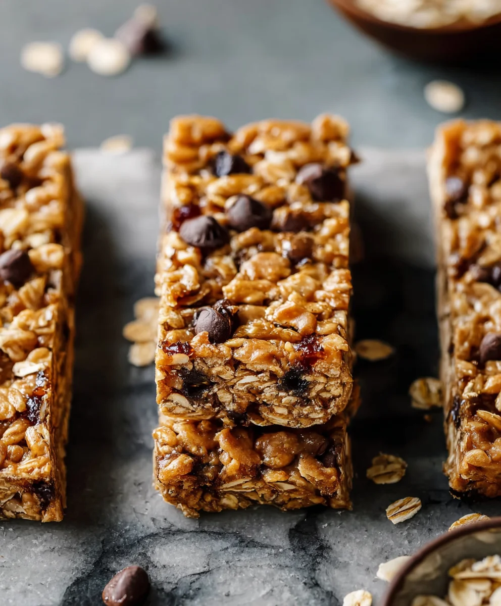 Soft Baked Peanut Butter Granola Bars-Easy Recipe
