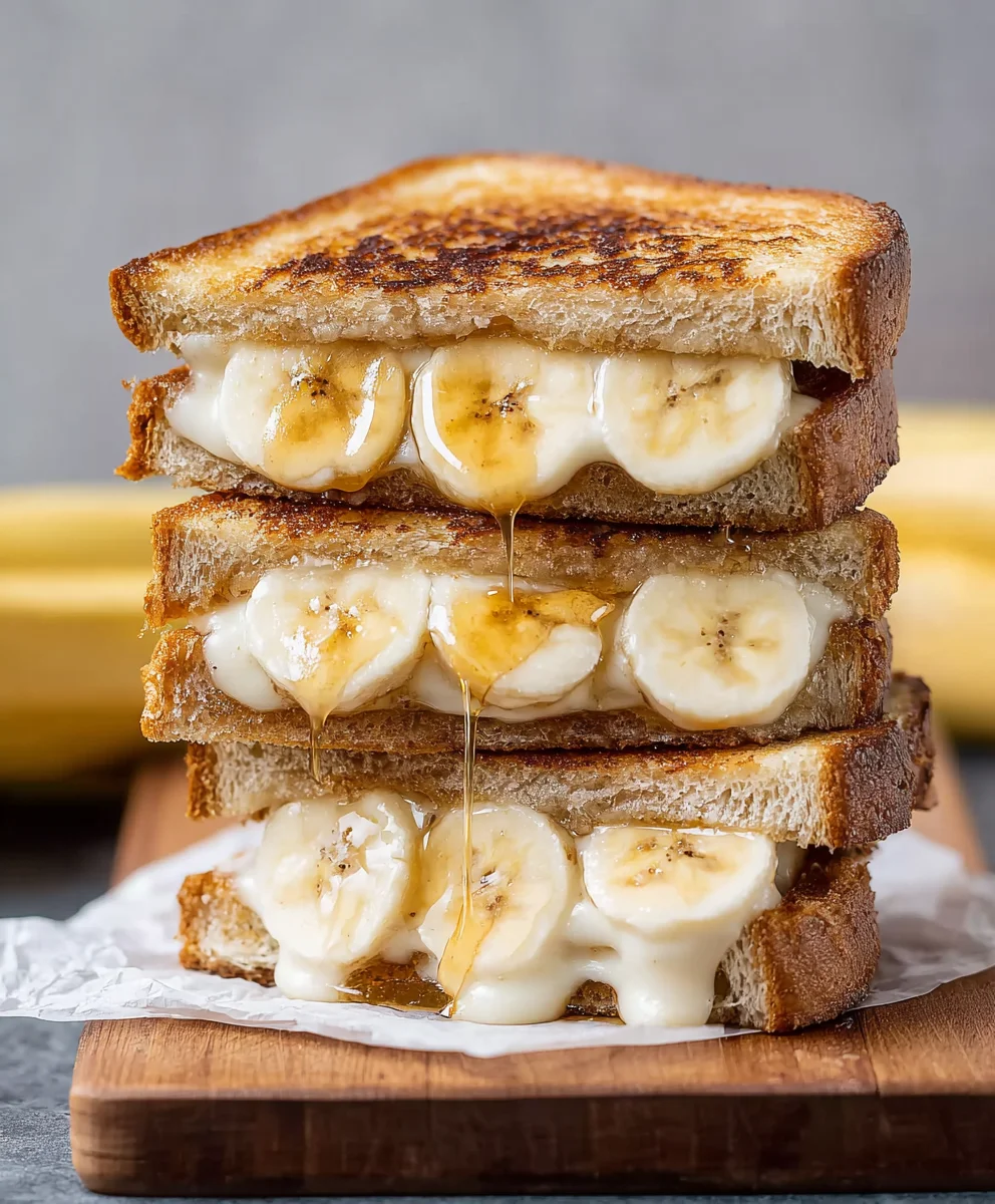 Honey Banana Grilled Cheese - Sweet & Savory Sandwich
