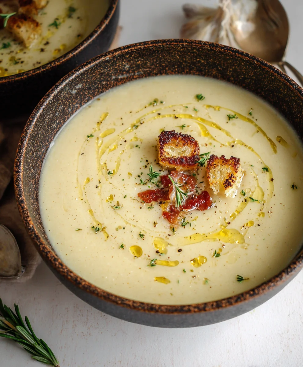 Easy Roasted Garlic Soup - Simple Comforting Recipe