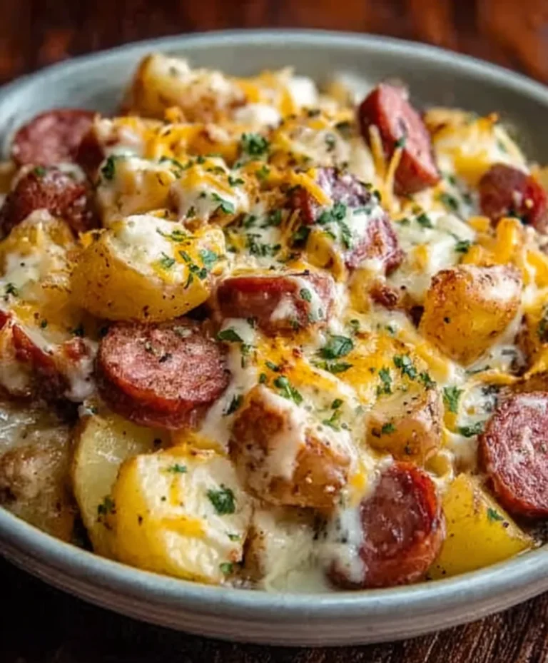 Cheesy Ranch Beef Sausage Potatoes Recipe