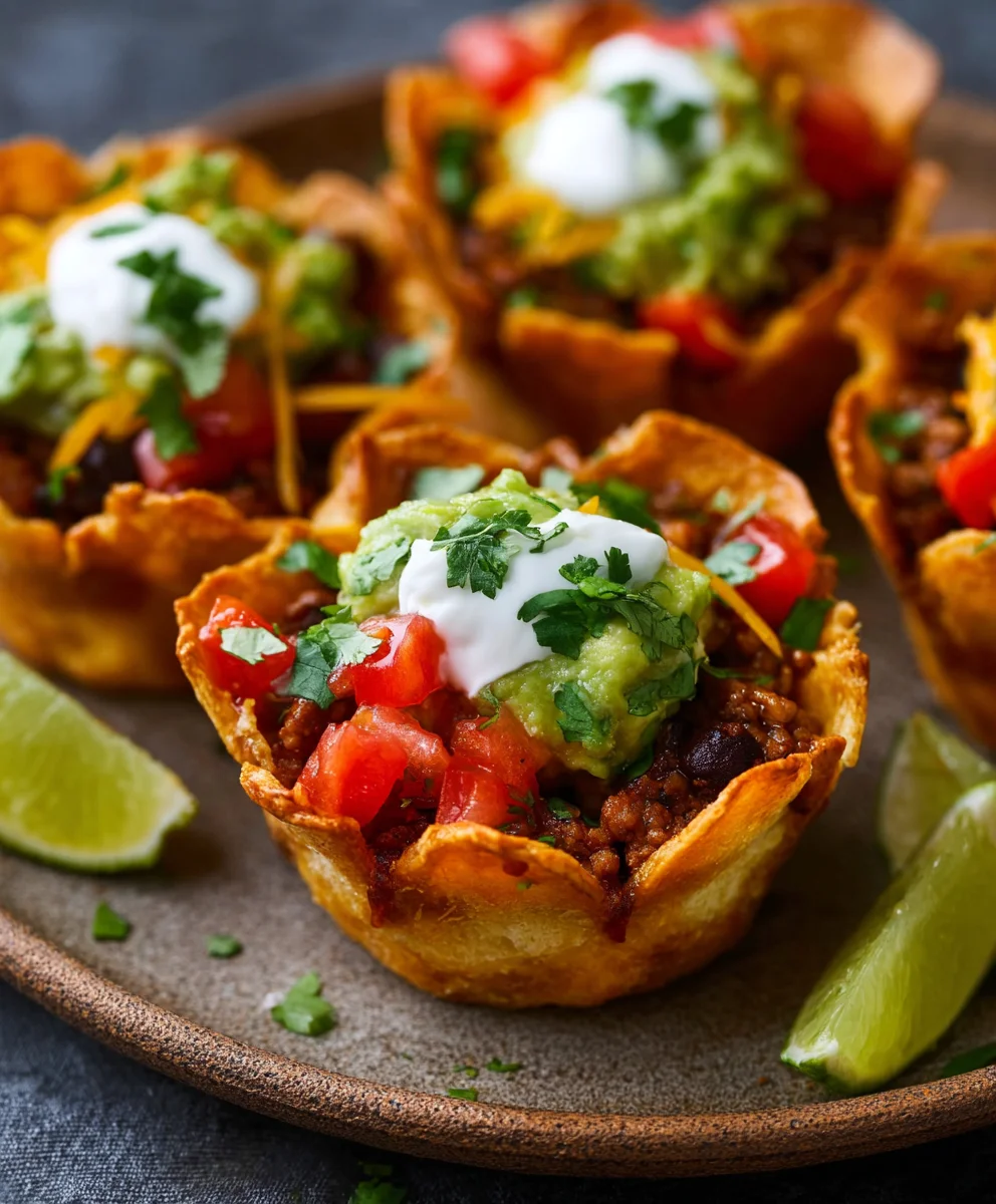 Easy Beef Taco Cups - Quick & Delicious Dinner Recipe