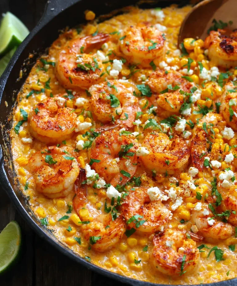 Shrimp Creamed Corn One-Pan Easy Minute Meal