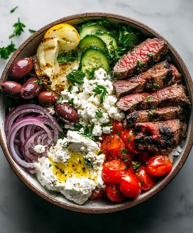Mediterranean Beef Bowl Recipe-Easy & Flavorful