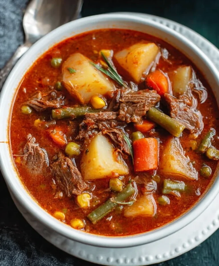 Mom’s Old-Fashioned Vegetable Beef Soup Recipe