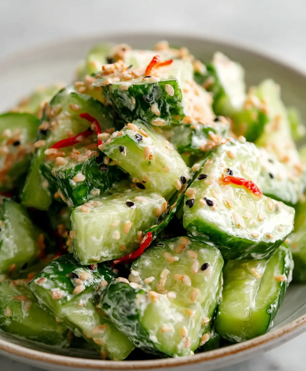 Easy California Roll Cucumber Salad- Fresh & Quick