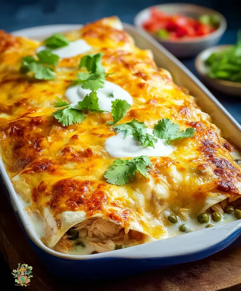 Creamy Chicken Enchiladas White Sauce Recipe
