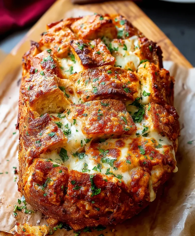 Cheesy Pull Apart Pizza Bread- Easy Delicious Recipe
