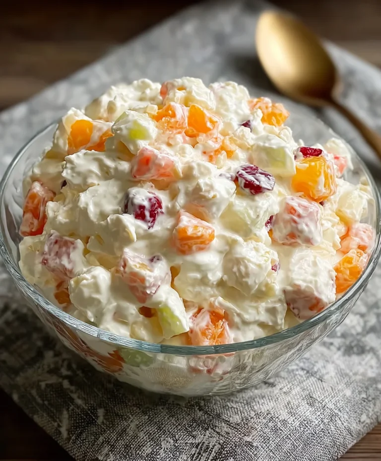 Creamy Ambrosia Salad Recipe- Retro Dessert Classic
