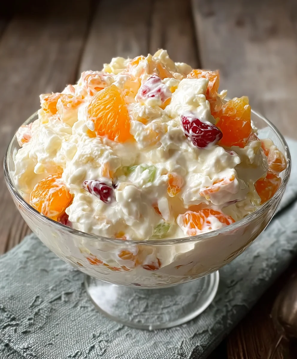 Creamy Ambrosia Salad Recipe- Retro Dessert Classic