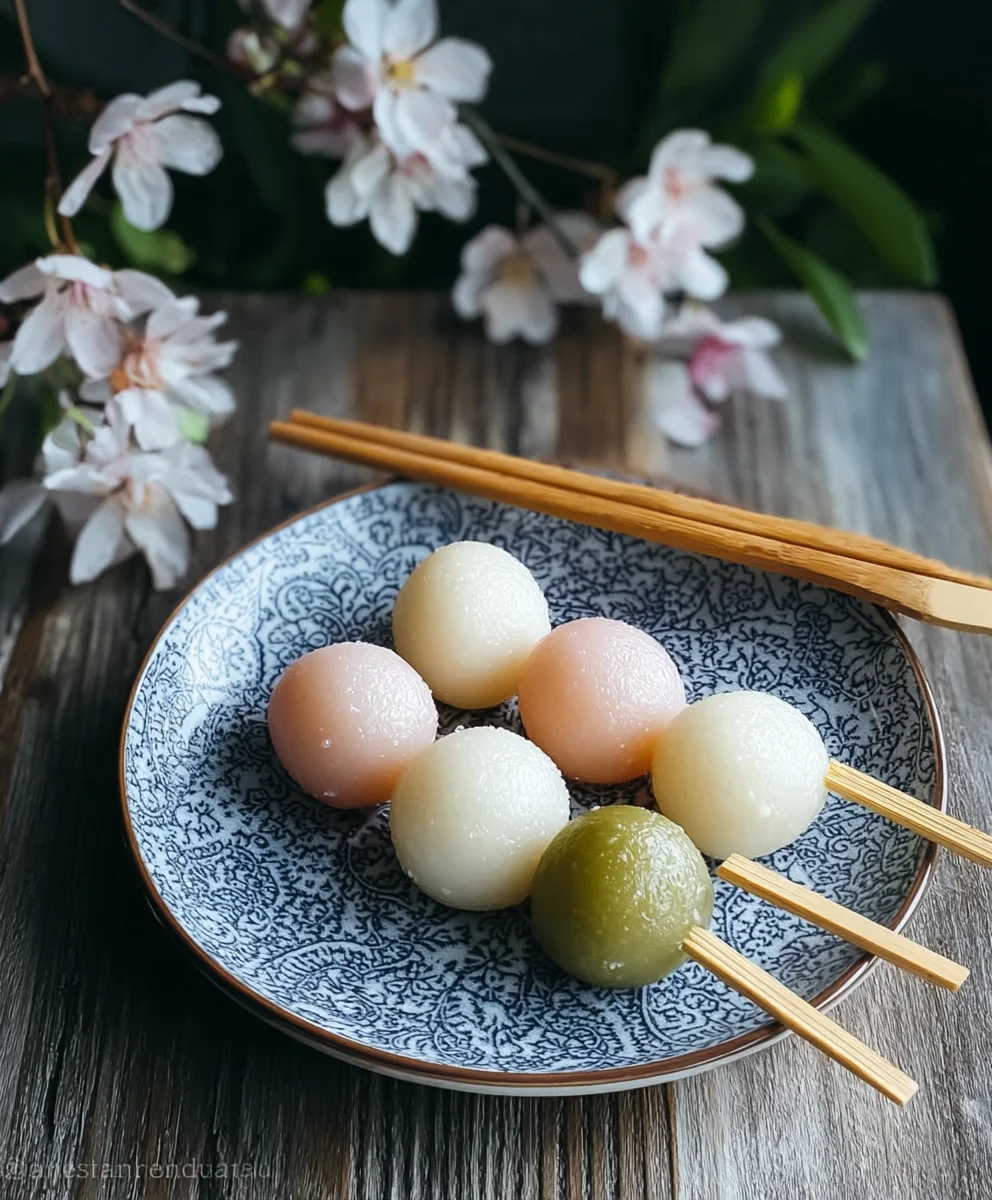 Hanami Dango - Easy Japanese Cherry Blossom Sweet Recipe