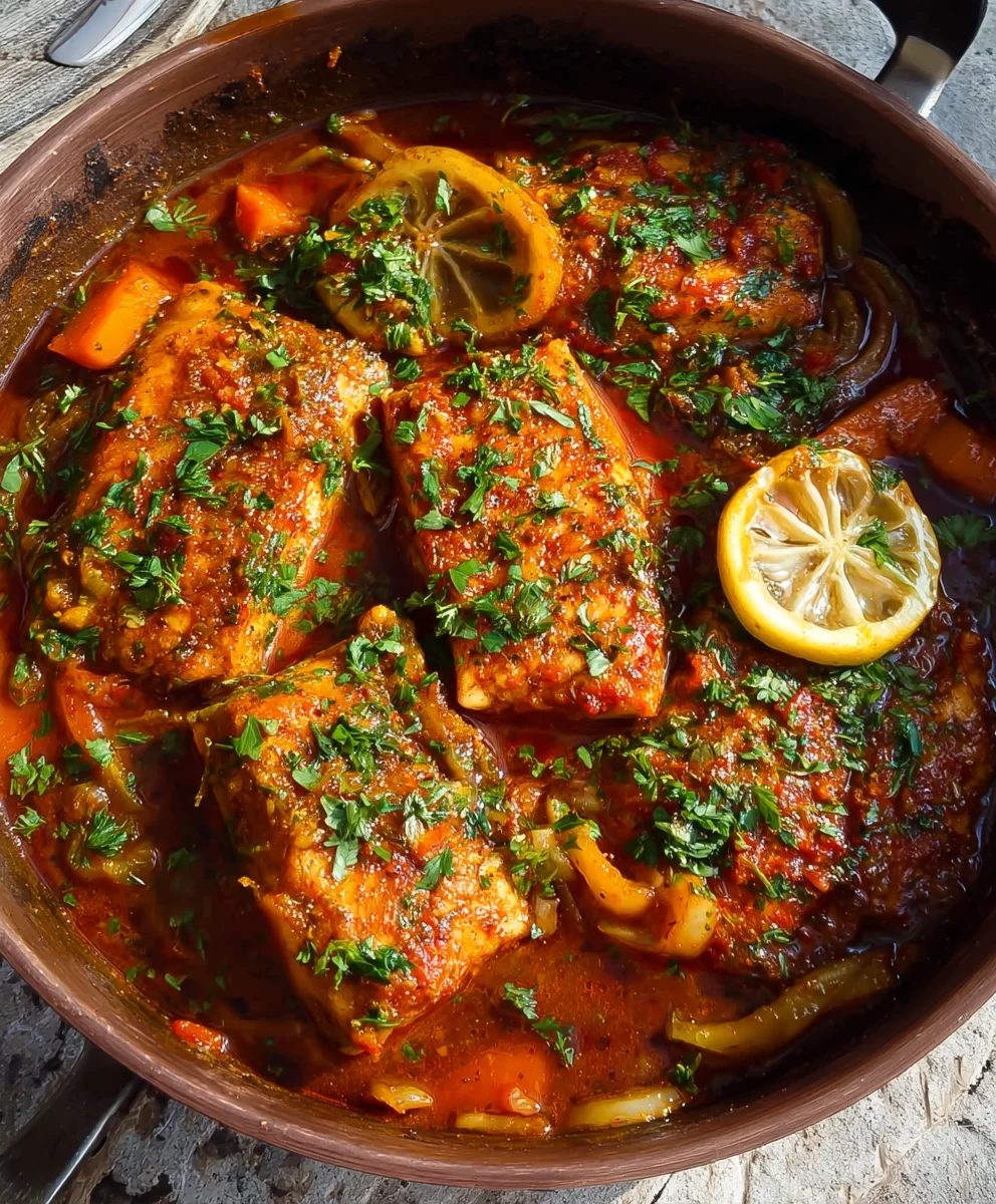 Spicy Moroccan Fish Recipe - Rich Flavorful Sauce