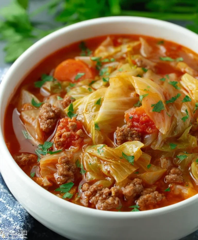 Hearty Beef Cabbage Roll Soup – Easy & Delicious