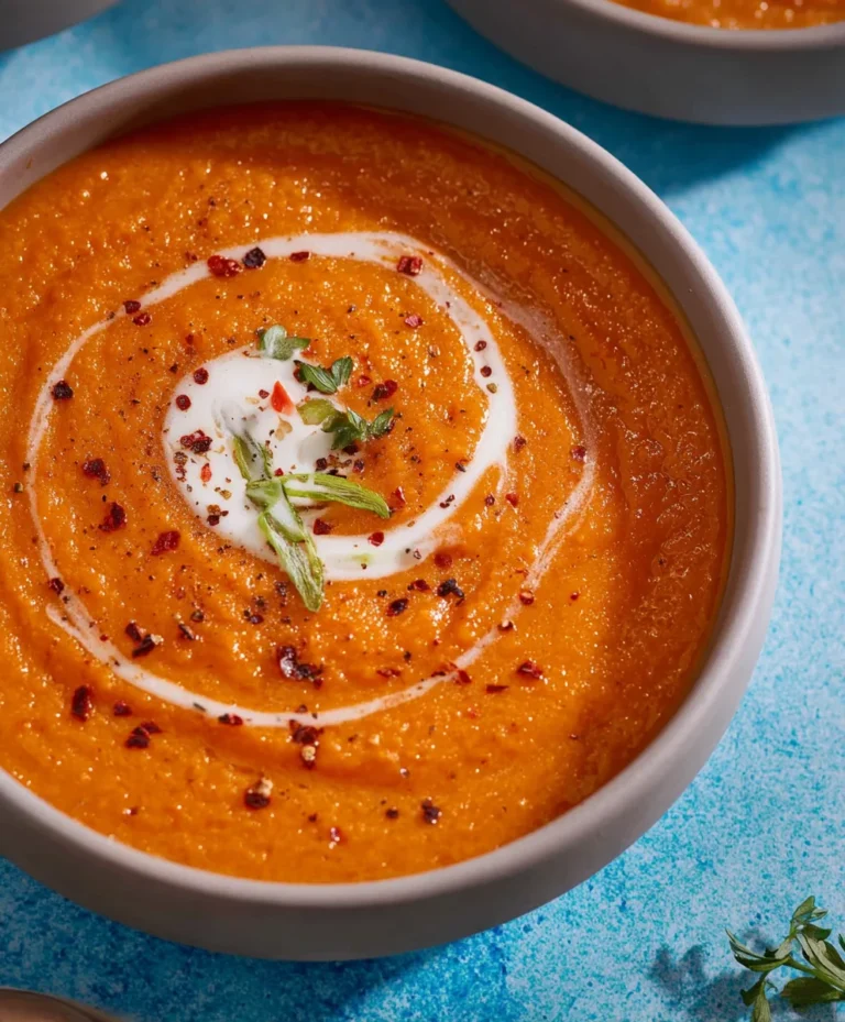Creamy Roasted Vegetable Soup- Easy & Delicious