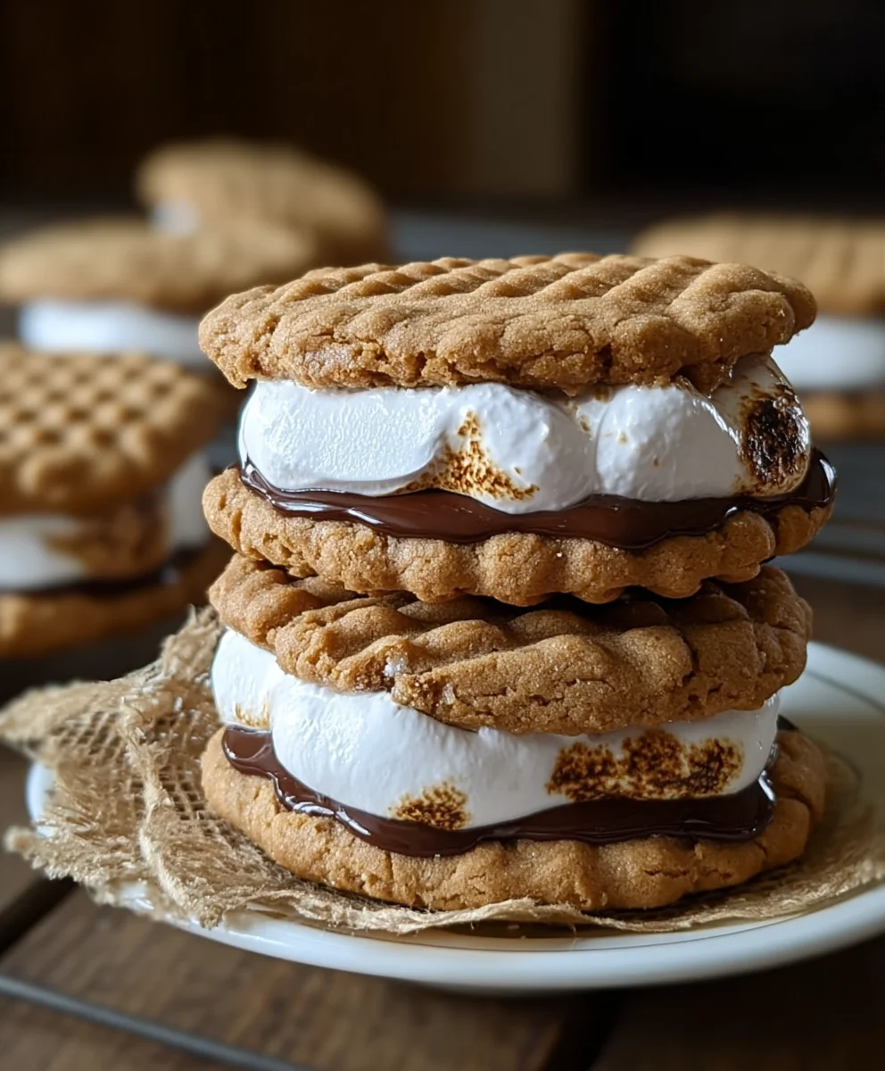 Peanut Butter S'mores Sandwich Cookies-Easy Recipe
