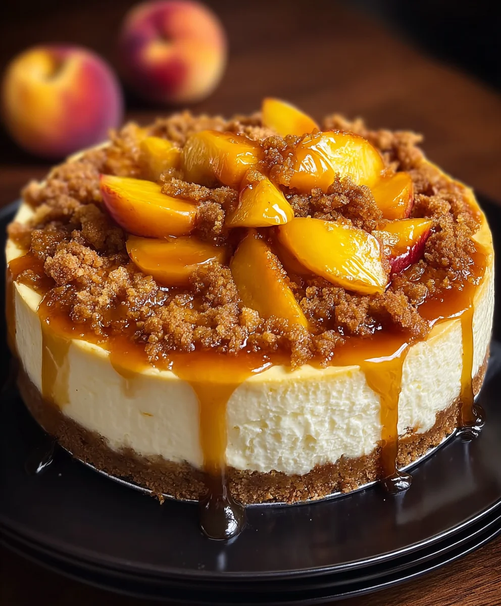 Peach Cobbler Cheesecake-Dessert Perfection