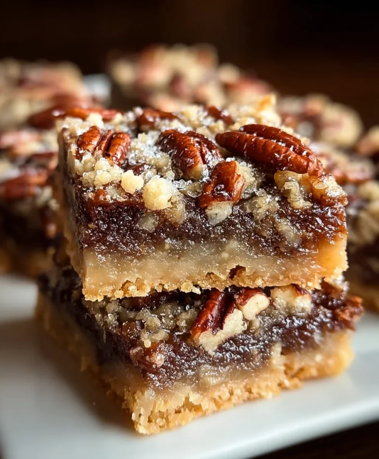 German Chocolate Pecan Pie Bars- Easy Dessert