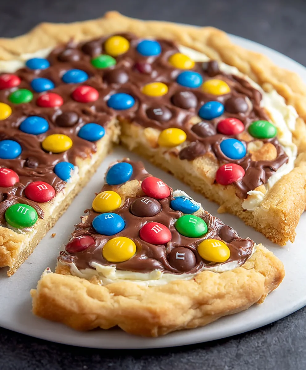 M&M Cookie Pizza - Easy Delicious Dessert