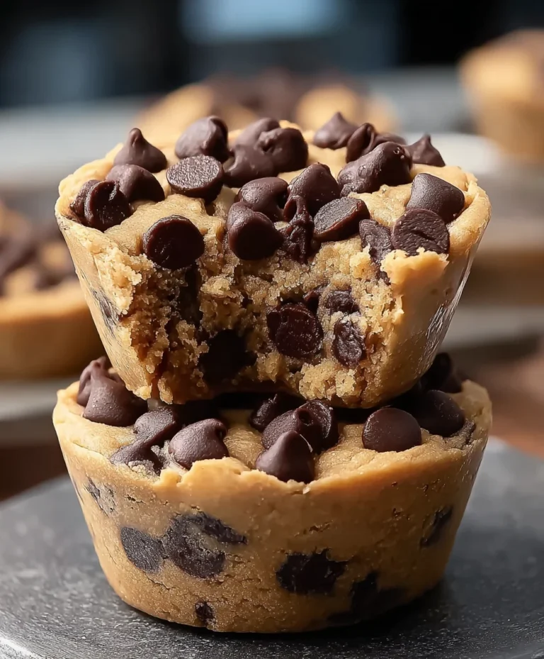 Peanut Butter Chocolate Chip Cookie Cups-Best Recipe