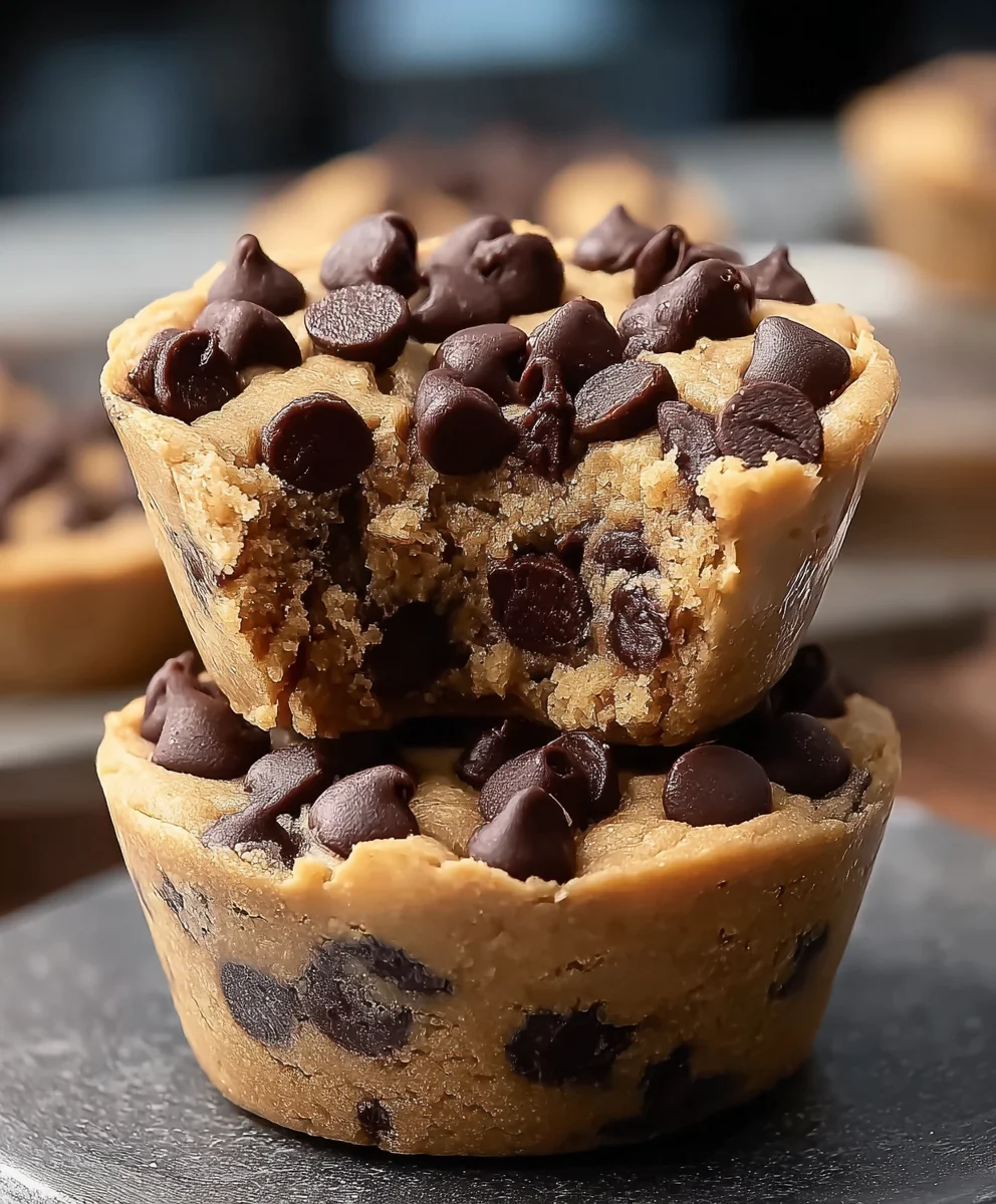 Peanut Butter Chocolate Chip Cookie Cups-Best Recipe
