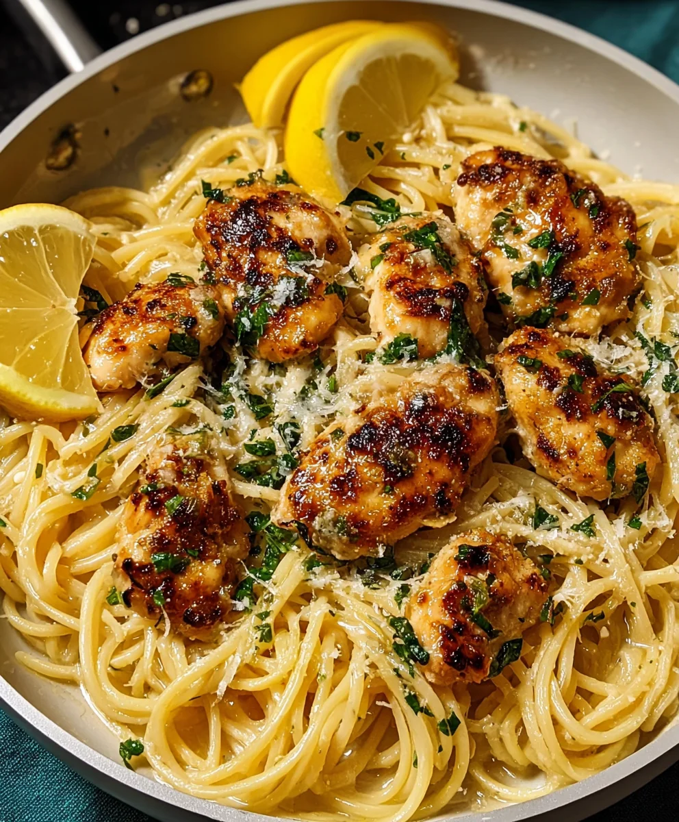 Lemon Parmesan Chicken Linguine - Easy & Delicious