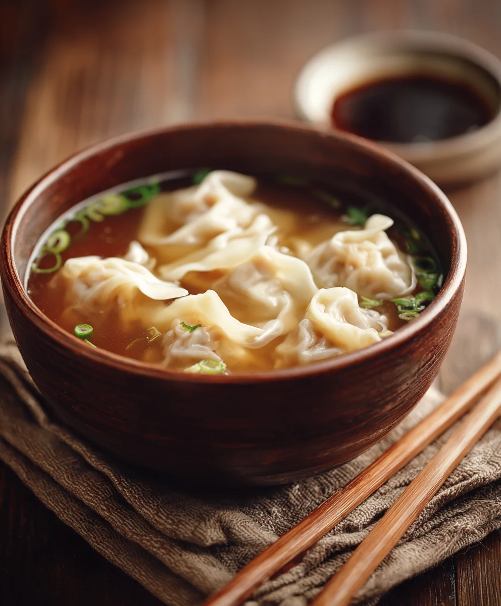 Easy Wonton Soup Recipe - Hearty Beef & Veggie Delight