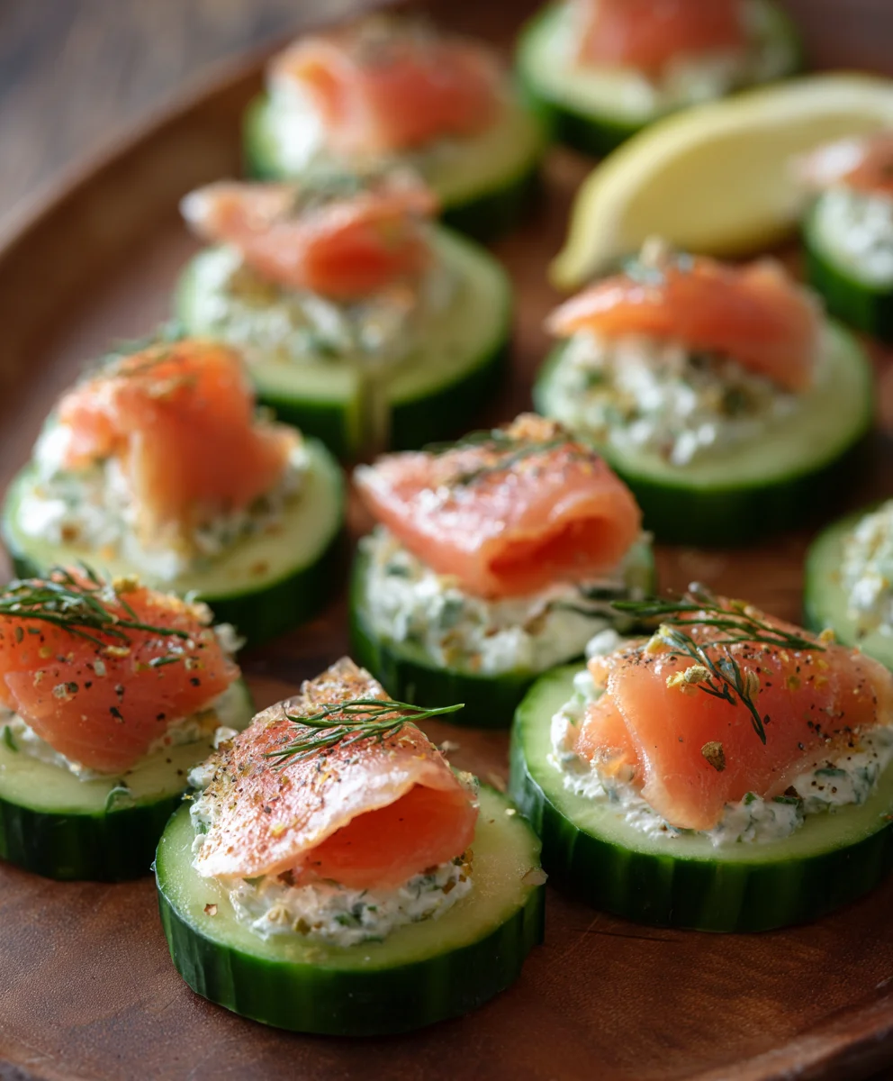 Smoked Salmon Cucumber Bites-Easy Appetizer Recipe