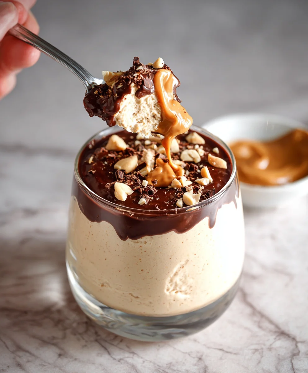 Creamy Peanut Butter Cottage Cheese Mousse - Healthy Dessert