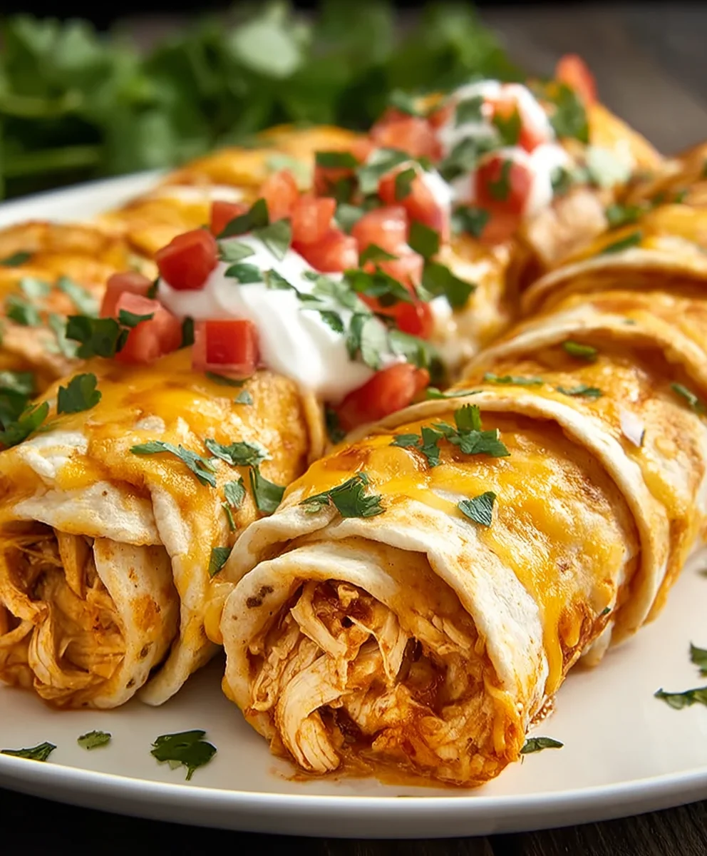Easy Chicken Enchilada Roll Ups Recipe