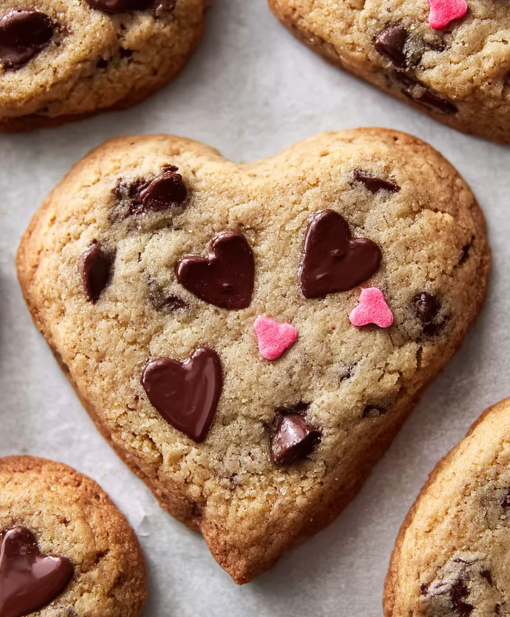 Heart-Shaped Chocolate Chip Cookies-Perfectly Sweet Treats