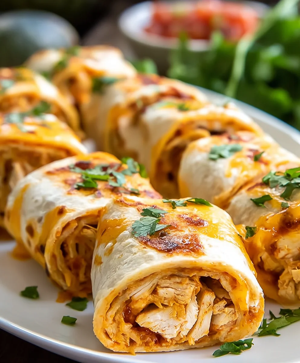 Easy Chicken Enchilada Roll Ups Recipe