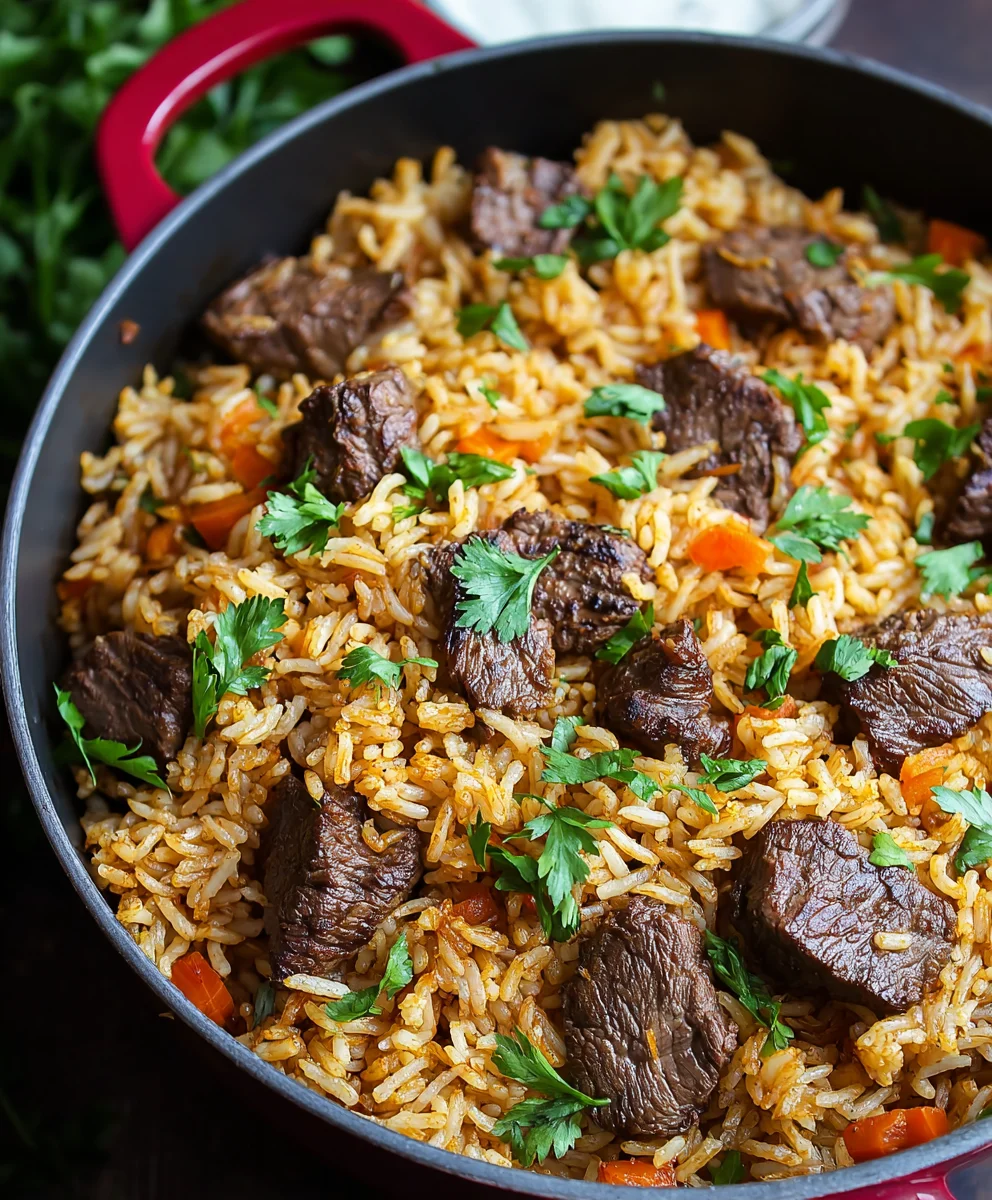 Hearty Beef Rice Plov - Easy Flavorful Recipe
