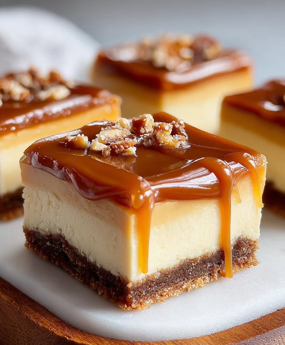 Dulce de Leche Cheesecake Bars-Sweet & Creamy Dessert