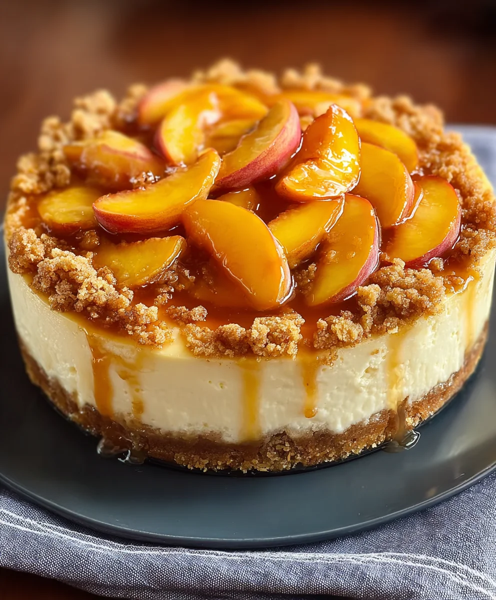 Peach Cobbler Cheesecake-Dessert Perfection
