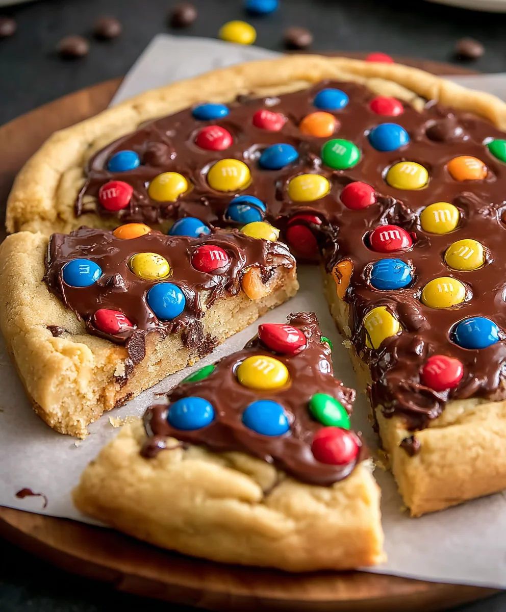 M&M Cookie Pizza - Easy Delicious Dessert