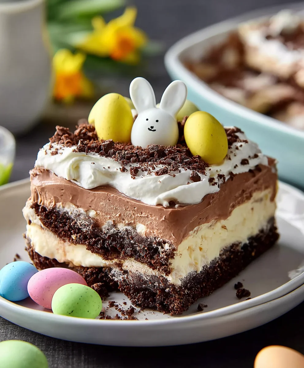 Easter Chocolate Lasagna-Sweet Dessert Delight