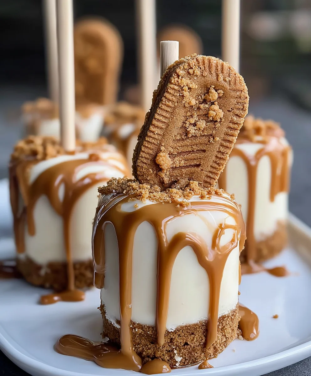 Biscoff Cookie Butter Cheesecake Pops-Decadent Dessert Bites
