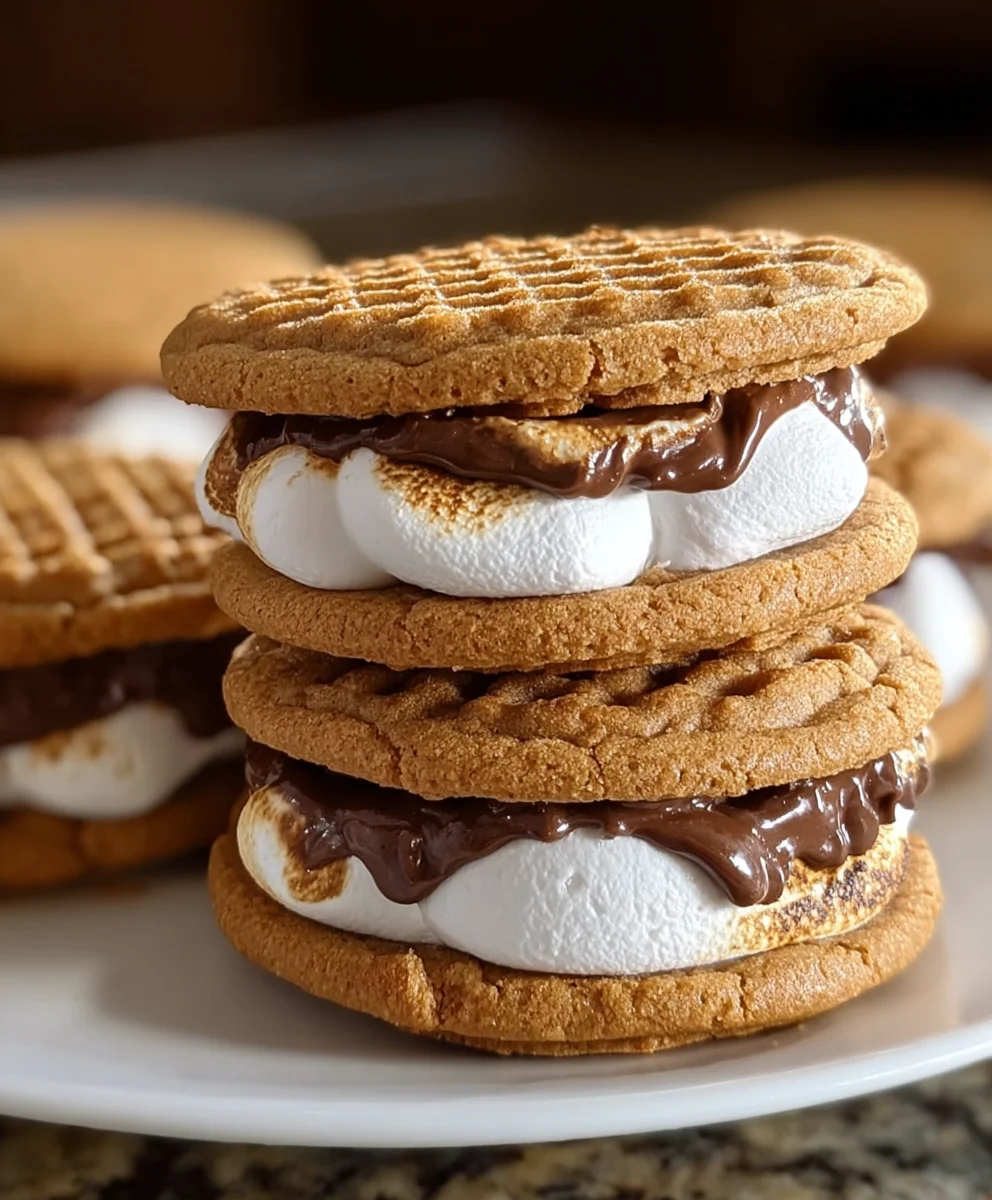 Peanut Butter S'mores Sandwich Cookies-Easy Recipe