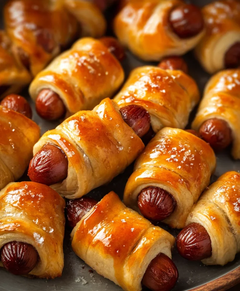 Glazed Beef Franks in Blankets – Easy Appetizer