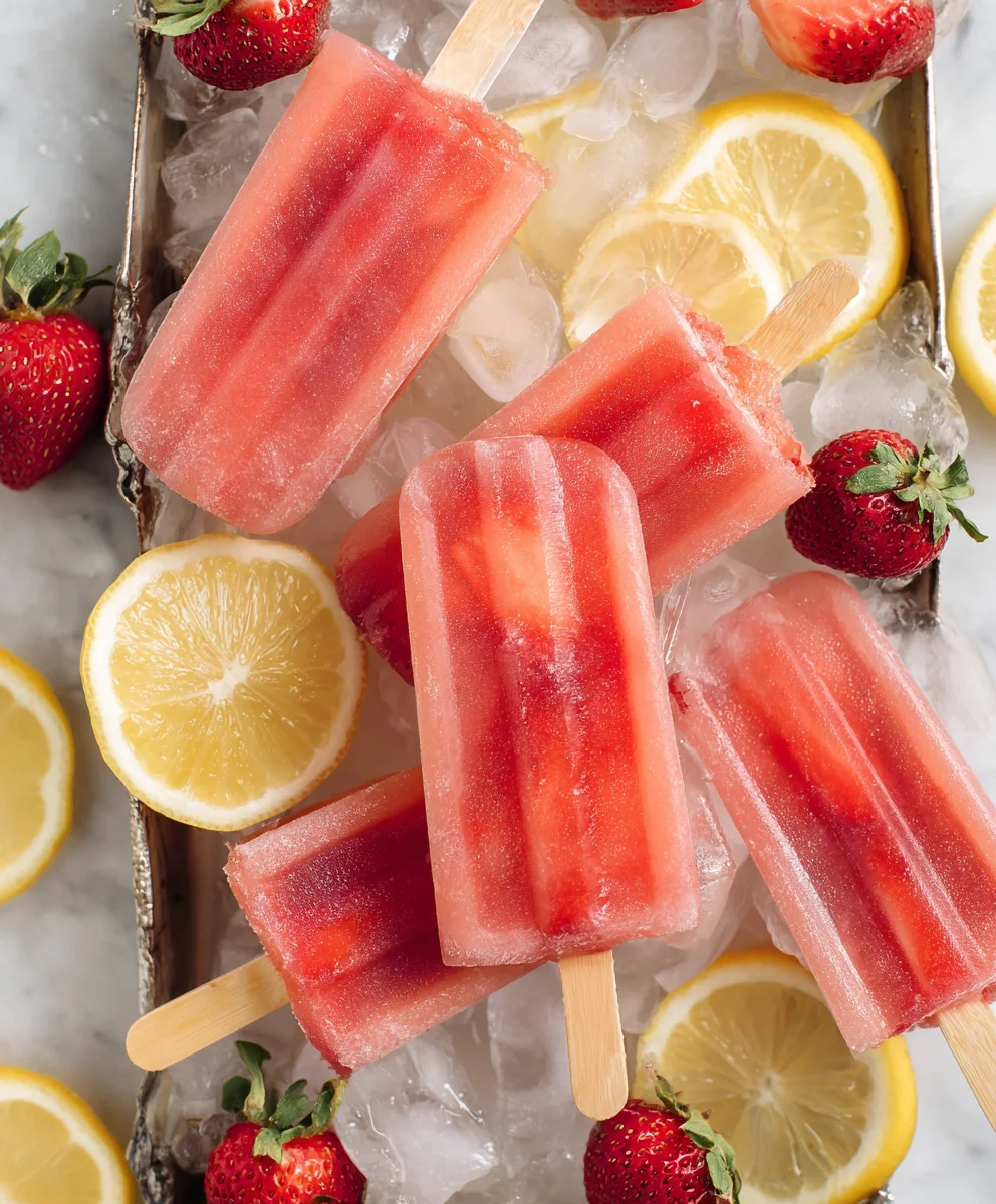 Strawberry Lemonade Popsicles- Refreshing Summer Treat