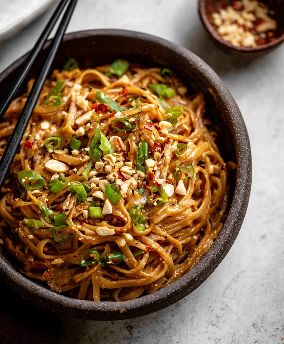 Spicy Peanut Butter Noodles- Easy Beef & Veggie Recipe