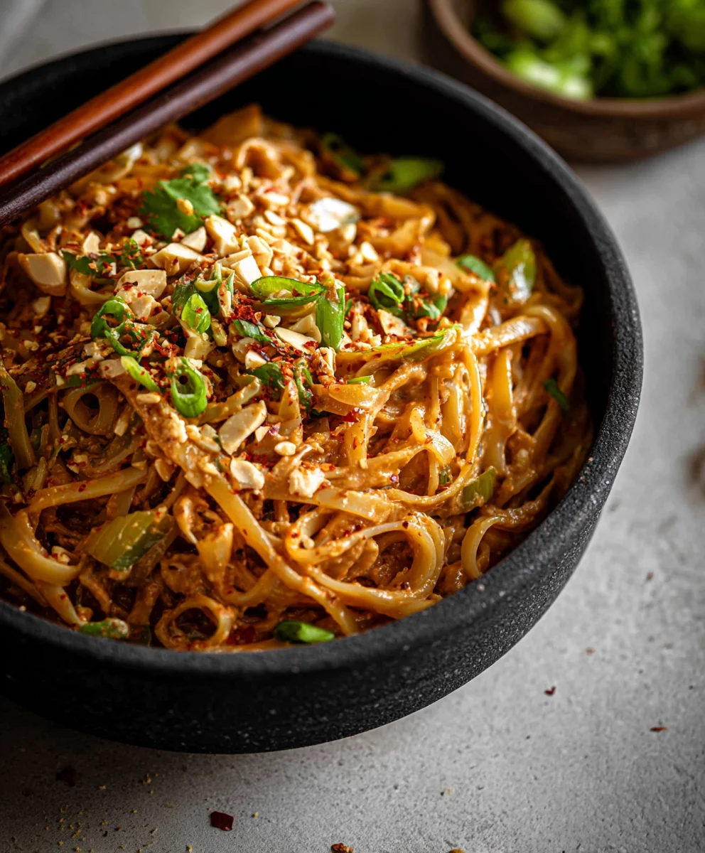 Spicy Peanut Butter Noodles- Easy Beef & Veggie Recipe