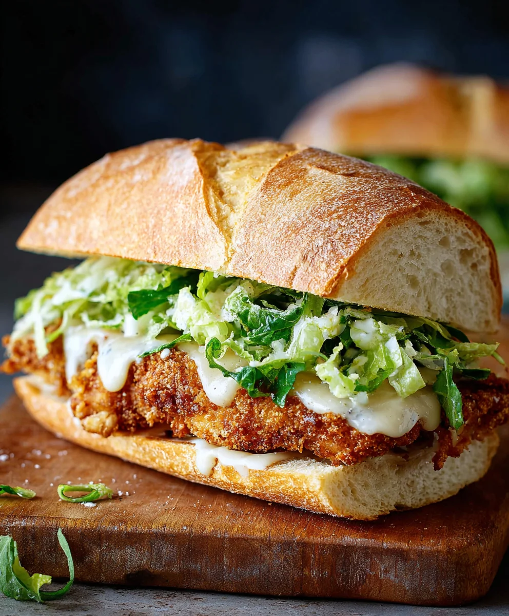 Crispy Chicken Caesar Sandwich Recipe-Quick & Easy