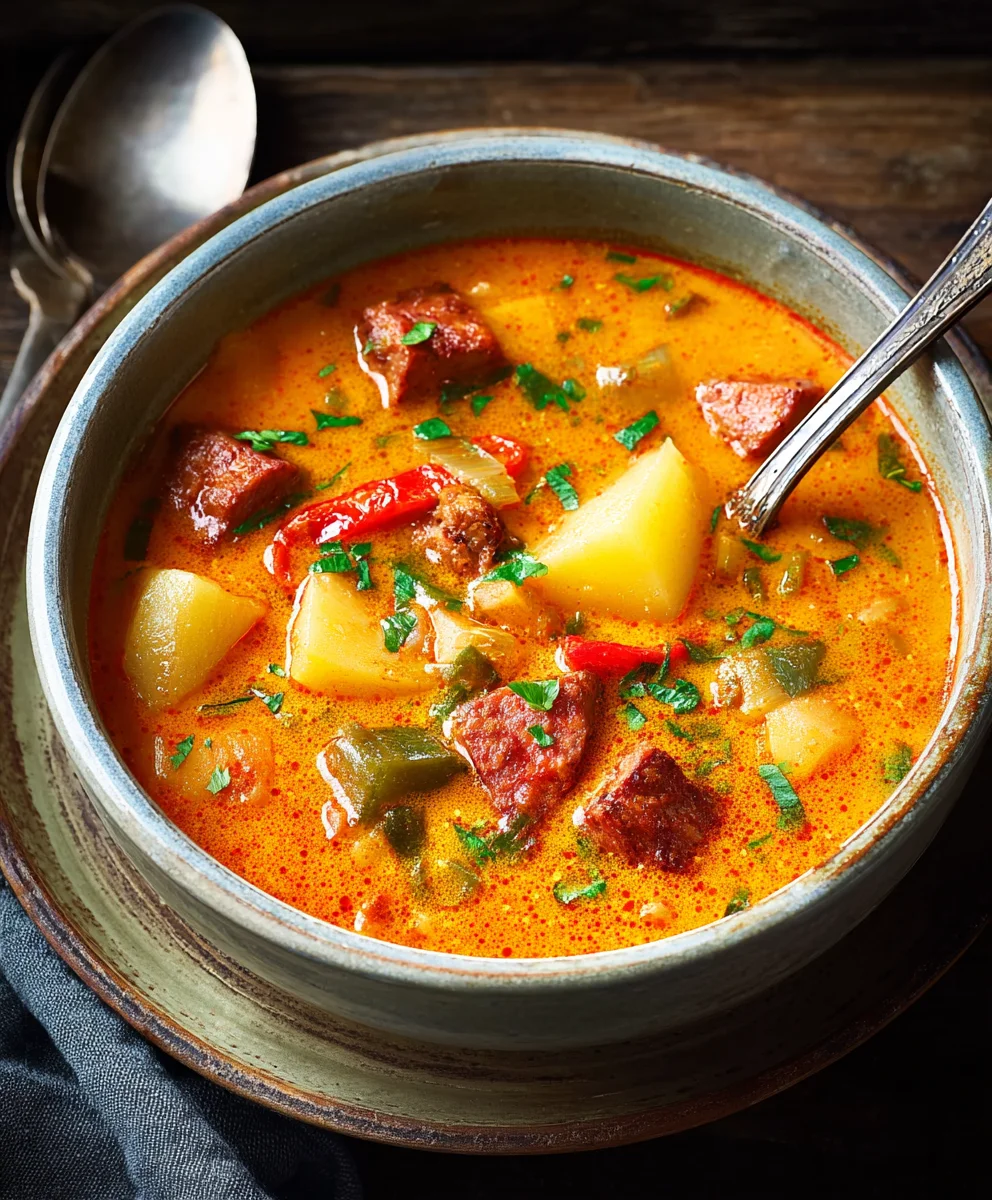 Hearty Spanish Beef Beef Chorizo Potato Soup
