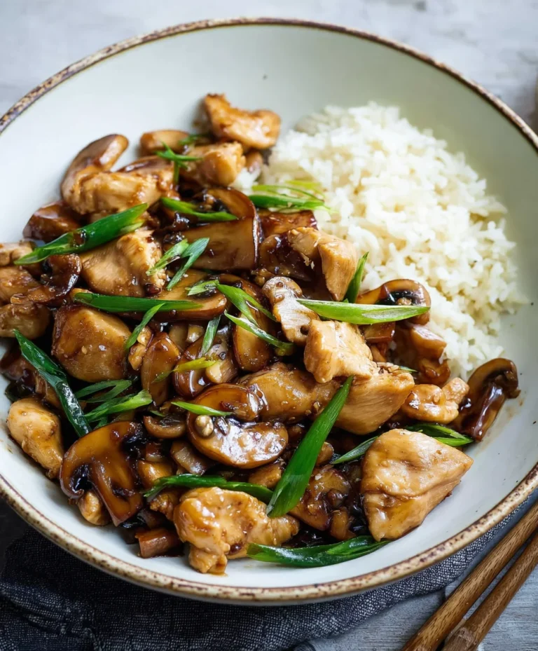Easy Chinese Chicken Mushroom Stir Fry Recipe